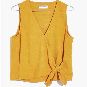 Madewell Wrap-Tie Tank Top Sz S in Glow